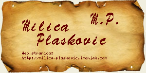 Milica Plasković vizit kartica